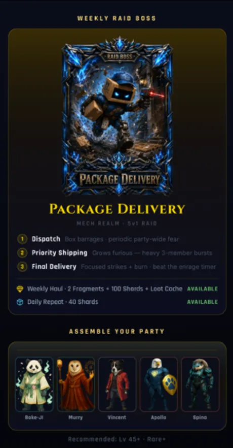 Weekly raid boss